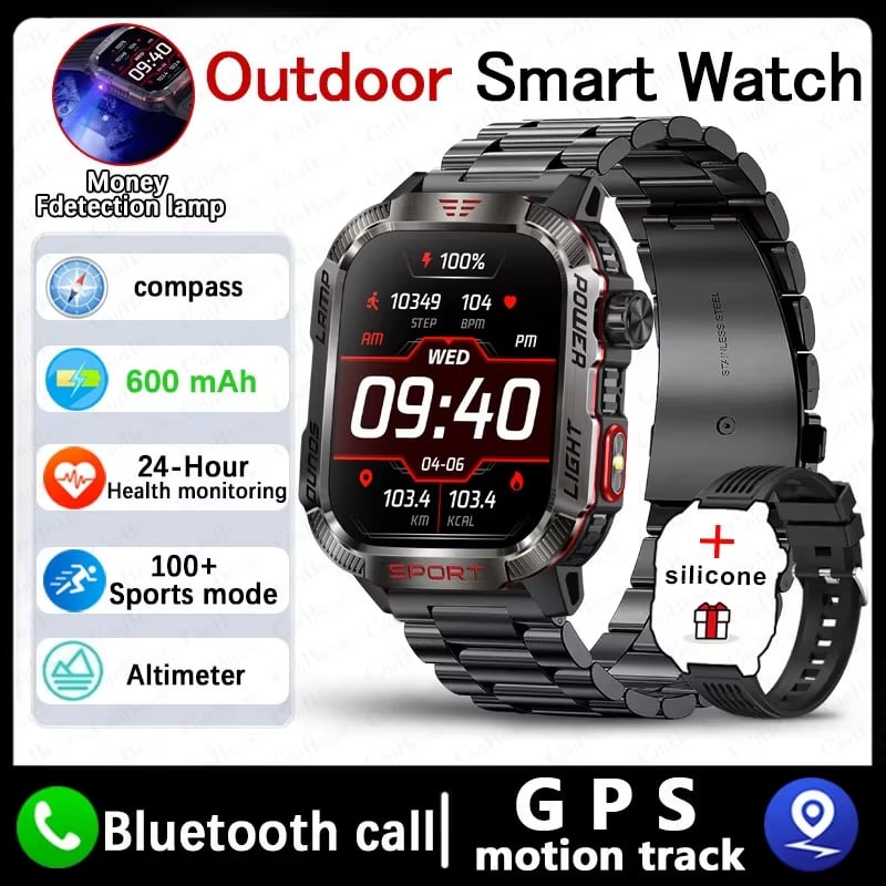 🏆 10,000 Sold This Week✨Men's Military Outdoor Sports Smart Watch for Android & IOS