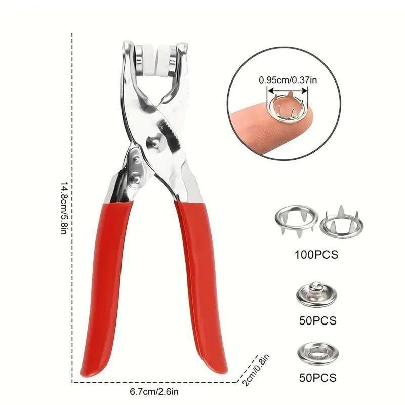 🏆 10,000 Sold This Week✨Metal Snap Buttons with Fastener Pliers Kit