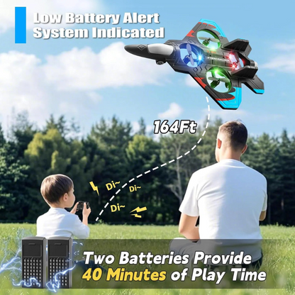 🔥 10,000 Sold This Week✨RC Stunt Fighter Jet Toy for Kids with 360° Flips & LED Lights