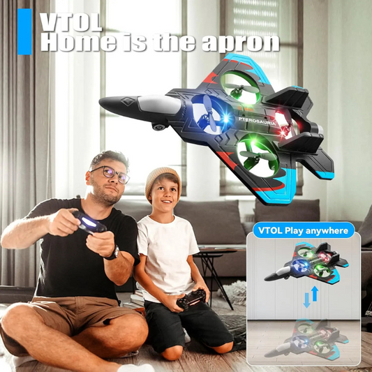 🔥 10,000 Sold This Week✨RC Stunt Fighter Jet Toy for Kids with 360° Flips & LED Lights