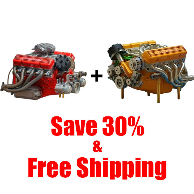 🔥 10,000 Sold This Week✨⏰-Gasoline OHV V8 Small-block Engine Model Kits