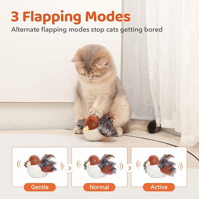 🎅Top Christmas Gift 2025 🔥 10,000 Sold This Week✨🎉Flapping Bird Cat Toy😻Cat's New Playmate