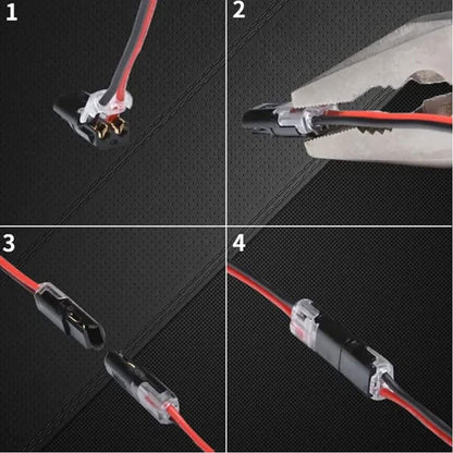 🔥Time-Limited Offer -🔌2-Pin Solderless Wire Connector – Compact Plug for LED Strips & 18–22 AWG Cables