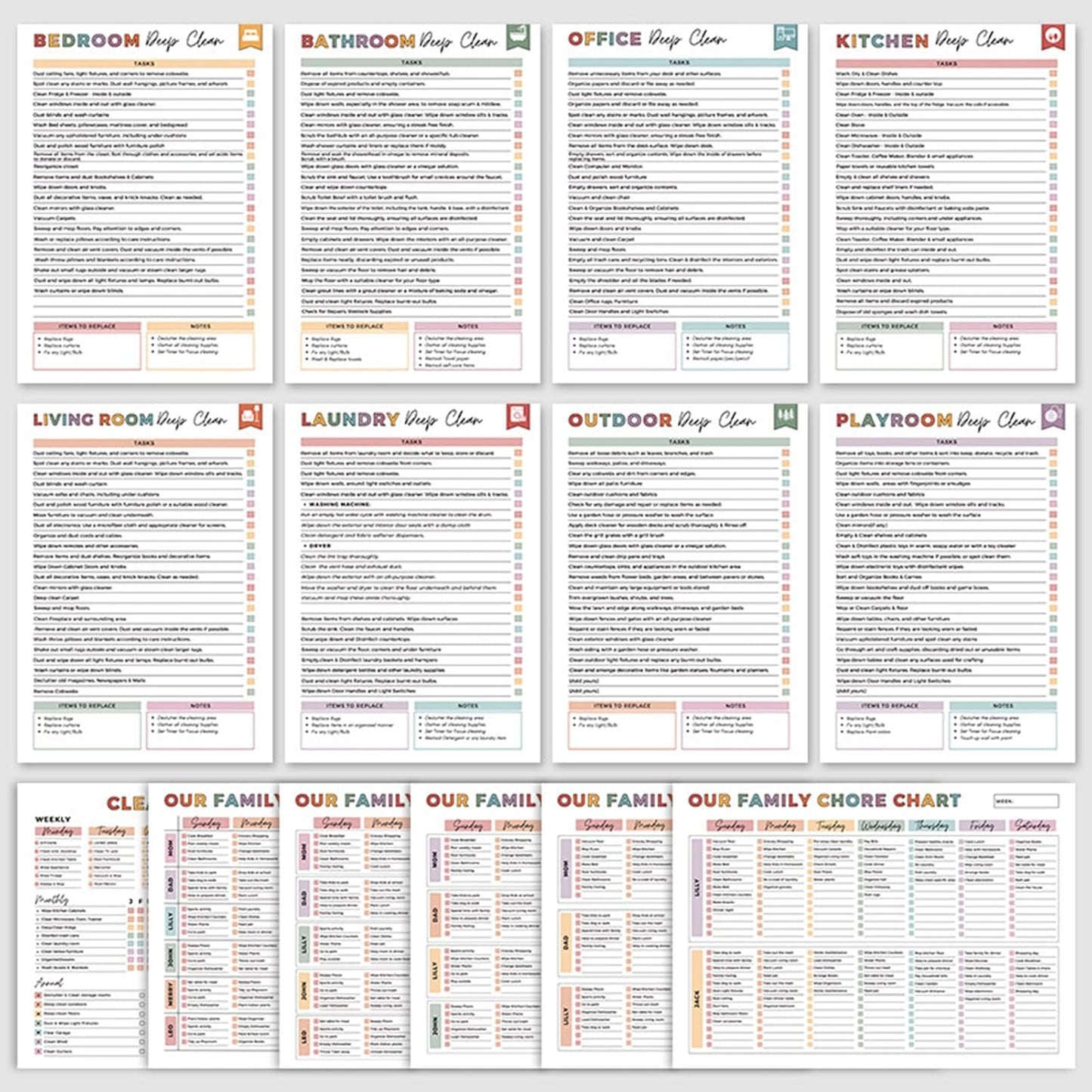 🔥 10,000 Sold This Week✨⏰ADHD Cleaning & Organizing Toolkit - Chore Planner✔