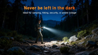 🔦Pocket Rechargeable EDC Flashlight: 500 Lumens Mini Keychain Light with Fire Starter & Window Breaker