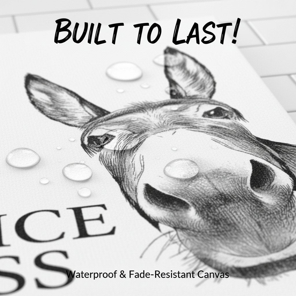 🔥 10,000 Sold This Week✨Funny Bathroom Wall Art - "Nice Ass" Donkey Print(No Frame)