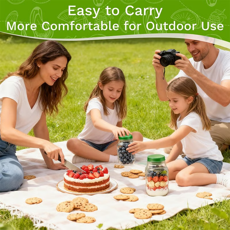 🔥 10,000 Sold This Week✨Salad Jar with Side Opening,Seal Salad Jars