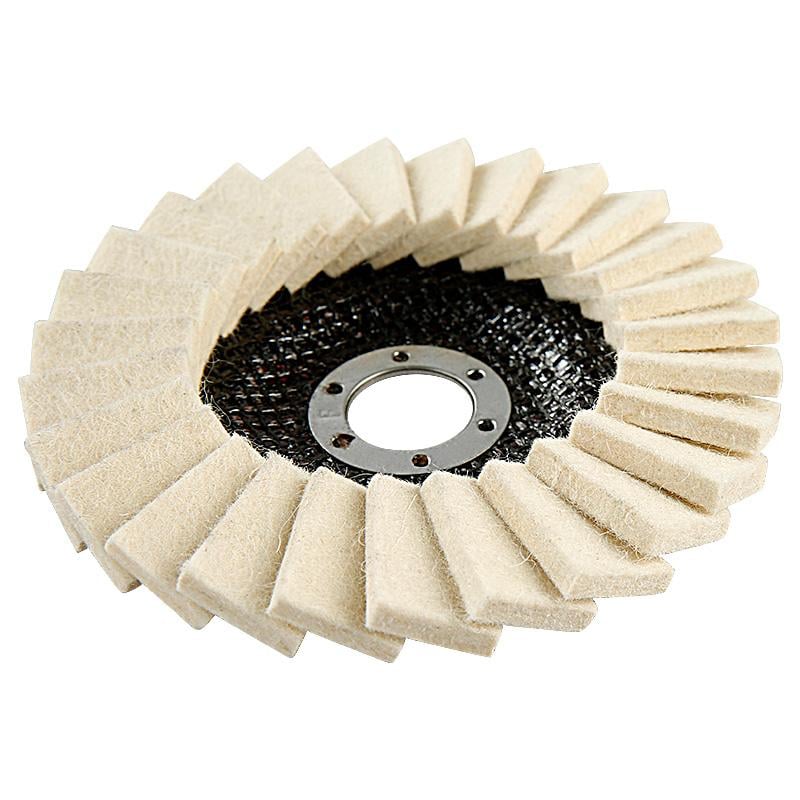 🏆 10,000 Sold This Week✨5 Inch Wool Polishing Wheels Set for Angle Grinders High Gloss Mirror Finish on Metal Glass Ceramic Stone Durable Efficient Design