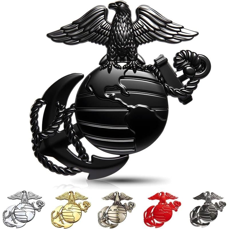 🔥 10,000 Sold This Week✨U.S. Marine Corps Metal Cars Emblem for 250th Anniversary, 3D Eagle Globe Anchor Insignia Decals