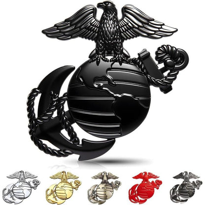 🔥 10,000 Sold This Week✨U.S. Marine Corps Metal Cars Emblem for 250th Anniversary, 3D Eagle Globe Anchor Insignia Decals