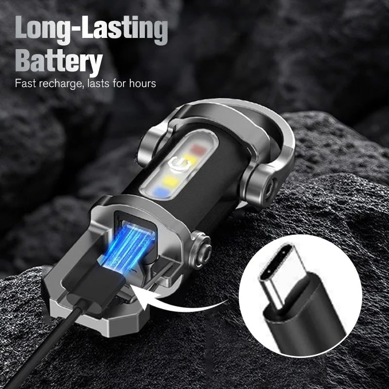 Portable Rechargeable Bright Keychain Flashlight