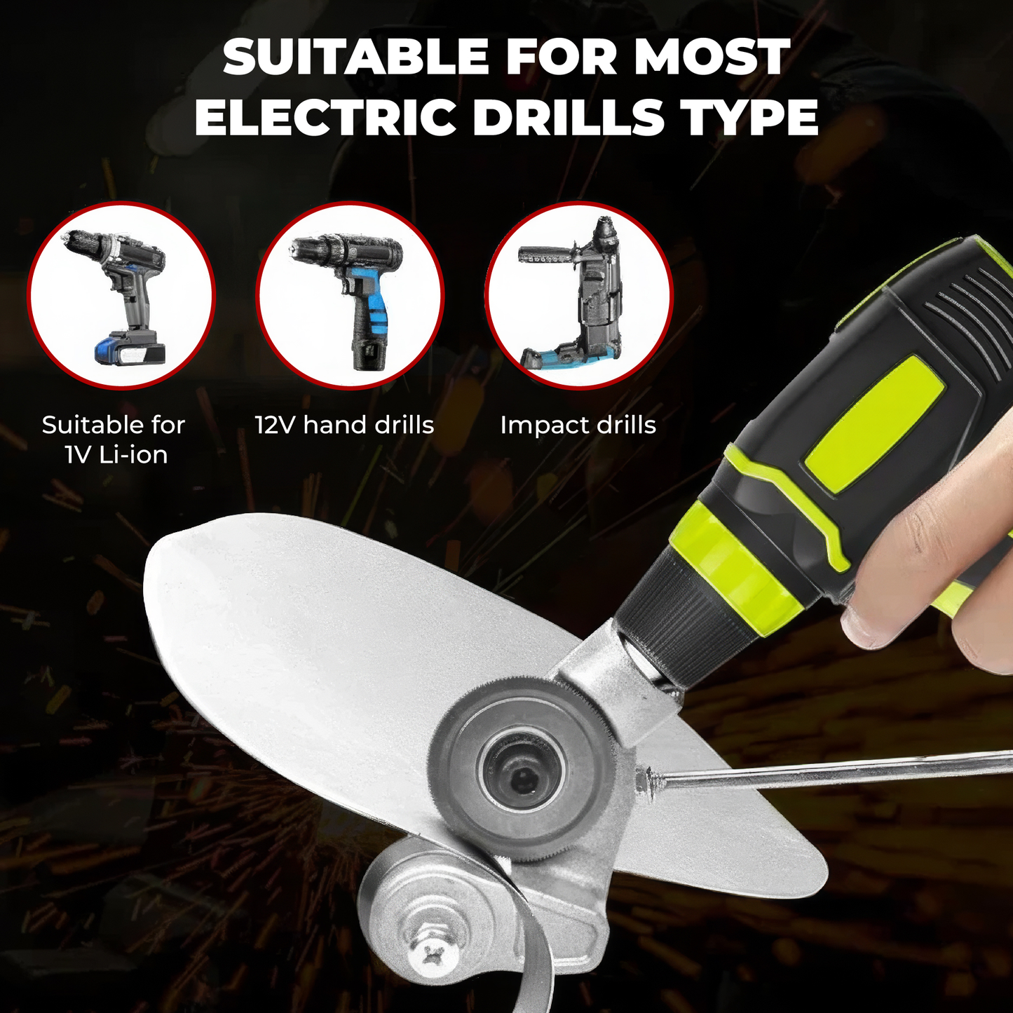 🎉 New Year Sale 50% OFF & Free Shipping🎉Titanium Drill Nibbler – Sheet Metal Cutting Tool