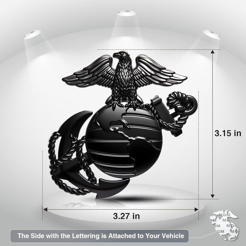 🔥 10,000 Sold This Week✨U.S. Marine Corps Metal Cars Emblem for 250th Anniversary, 3D Eagle Globe Anchor Insignia Decals