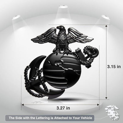 🔥 10,000 Sold This Week✨U.S. Marine Corps Metal Cars Emblem for 250th Anniversary, 3D Eagle Globe Anchor Insignia Decals