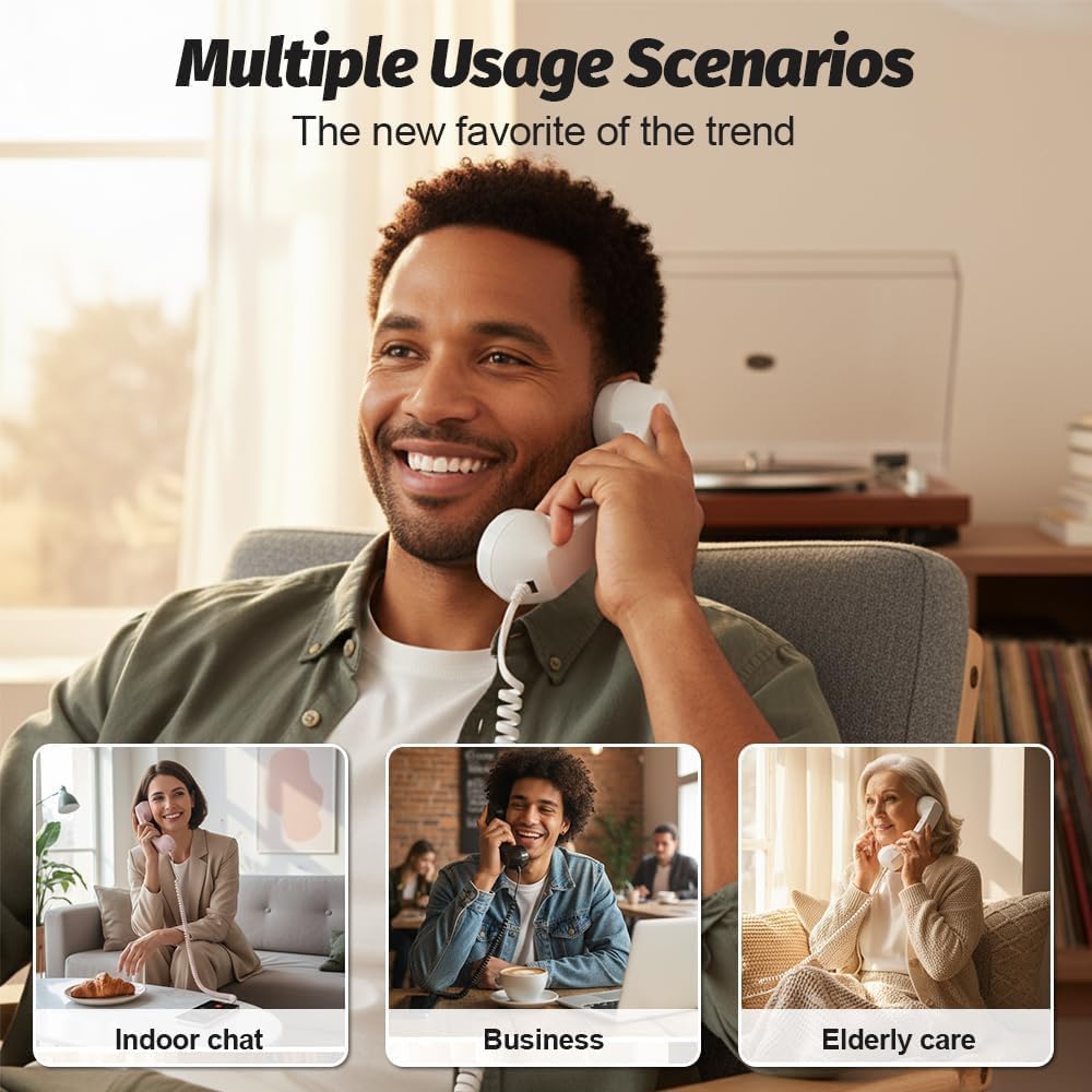 [✨🔥Free Shipping]📞 Retro Phone Handset with Type-C Cable