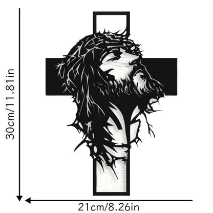 🎄✝️Metal Jesus and Cross Wall Art: Christian Home Decor