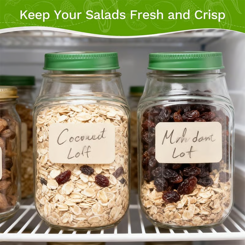 🔥 10,000 Sold This Week✨Salad Jar with Side Opening,Seal Salad Jars