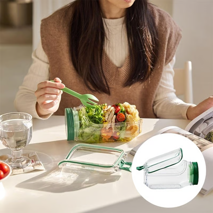 🔥 10,000 Sold This Week✨Salad Jar with Side Opening,Seal Salad Jars