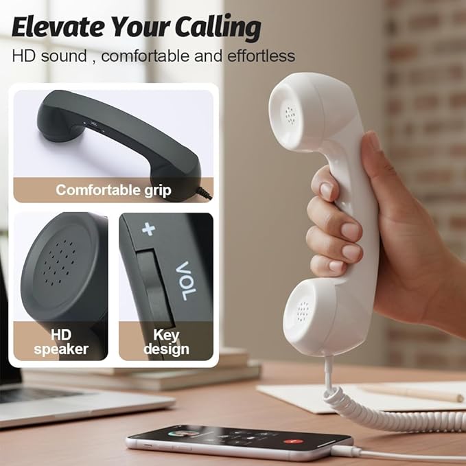 [✨🔥Free Shipping]📞 Retro Phone Handset with Type-C Cable