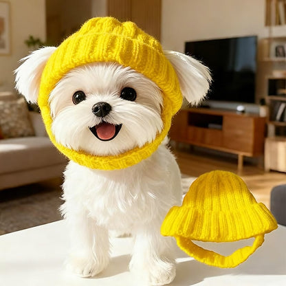 🔥 10,000 Sold This Week✨ - 🐾Red Wool Knit Dog Beanie with Ear Flaps – Warm Winter Hat