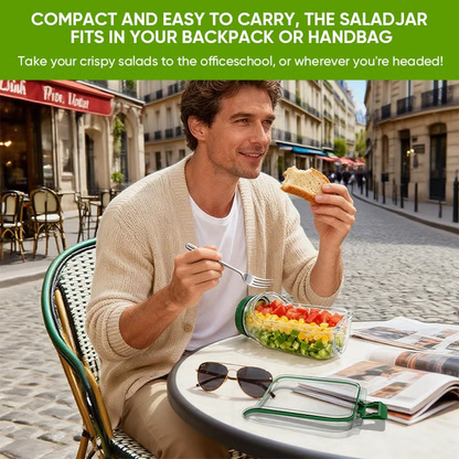 🔥 10,000 Sold This Week✨Salad Jar with Side Opening,Seal Salad Jars